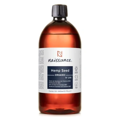 Image of Naissance Organic Cold Pressed Virgin Hemp Seed Oil (no. 206) 900ml Certified Organic, Vegan, Unrefined. Rich in Omega 3, 6 and 9