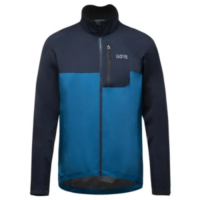 Image of GORE WEAR Men&#039;s Spirit Cycling Jacket, TEX INFINIUM, M, Sphere Blue/Orbit Blue