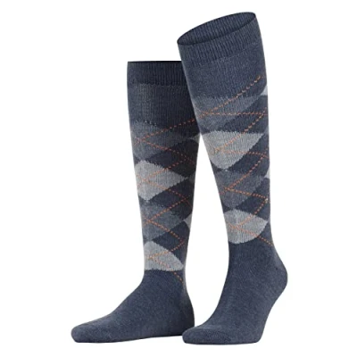 Image of 1 Pair Denim Preston Soft Acrylic Knee High Socks Men&#039;s 6.5 11 Mens Burlington