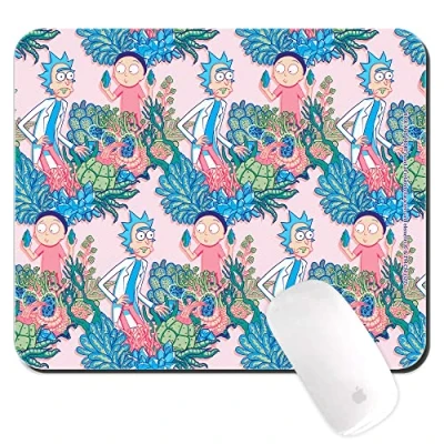 Image of ERT GROUP Original and Officially Licensed By Rick Morty Mouse Pad for PC, Pattern 021 Pink, Computer Mat, Non Slip, 220 mm x 180