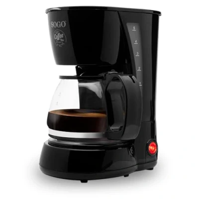 Image of SOGO Electric 4 Cup Coffee Maker, 650 W, 0.6 l, Caf/5655 Black