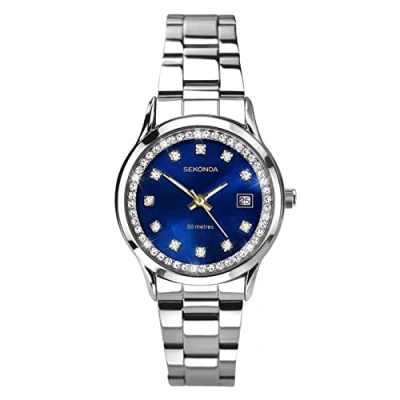 Image of Sekonda Women&#039;s Quartz Watch with Mother of Pearl Dial Analogue Display and Silver Stainless Steel Bracelet 2147.27