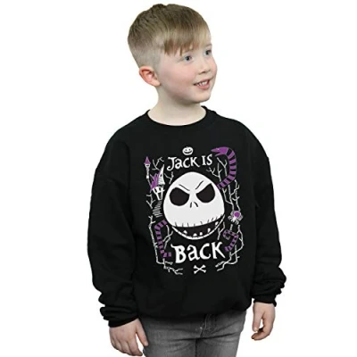 Image of Disney Boys Nightmare Before Christmas Jack is Back Sweatshirt Black 3 4 Years