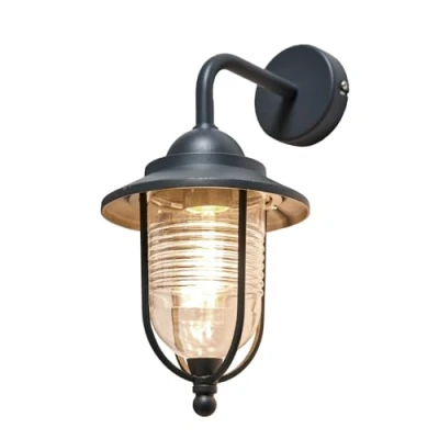 Image of Carlo Wall Light Outdoor Fisherman IP44 Rated E27 Lantern Anthracite Litecraft