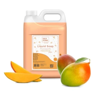 Image of IDEA HOME FRAGANTE Hand Soap Liquid 5L Canister for All Skin Types Good Foaming 5 Litres Cream Rich in Vitamins A, E, F and Minerals Mango