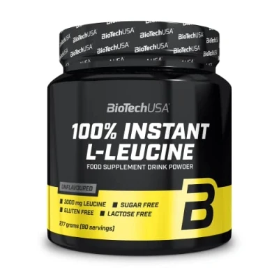 Image of BioTechUSA 100% Instant L Leucine Drink Powder Vegan Sugar Free Gluten Lactose 3,000mg 277g Unflavoured