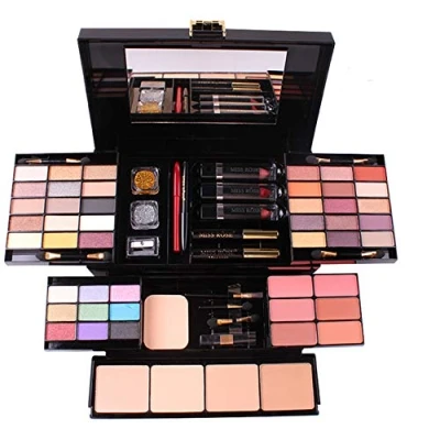 Image of FantasyDay All in one Makeup Set Gift Surprise Full Kit for Women Multipurpose Essential Starter Bundle Include Eyeshadow Palette Lipstick Blush Concealer Face Powder Eyeliner Mascara Brush