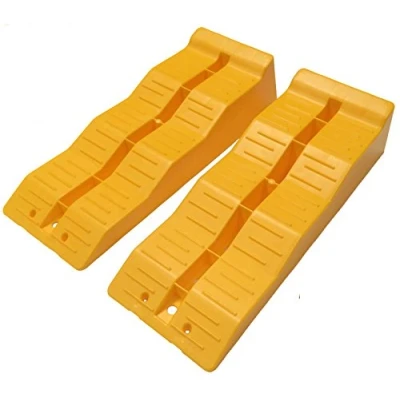 Image of KATSU Caravan Leveling Ramps, 5 Ton Capacity 2 PCs Heavy Duty 3 Step Plastic Camping Motorhome Ramps for Vehicles Garage Workshop Car Service 161912