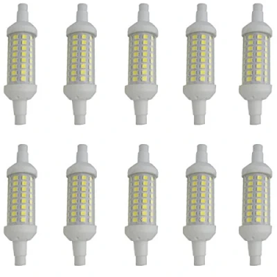 Image of Aoxdi R7S LED Bulb Lighting 5W, Cool White, 78mm SMD 2835 Ceramic Light Bulb, Lamp, AC220 240V, 10 Pack (Cool White)