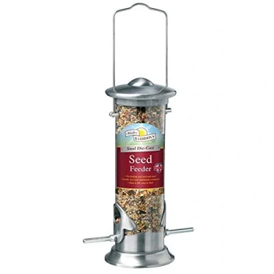 Image of Walter Harrison&#039;s Steel Plated Die Cast Wild Bird Seed Hard Wearing Hanging Feeder Medium 35 cm