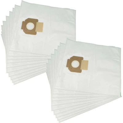 Image of vhbw 20 microfleece Dust Bags compatible with Nilfisk Alto Attix 30, 30 01, 01 PC, 11 PC Vacuum Cleaner, White