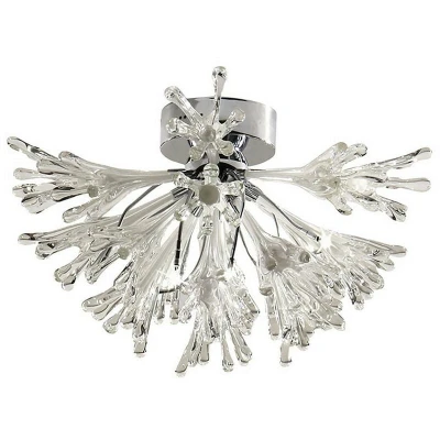Image of Love Ceiling Large 9 Light G4 Polished Chrome/White Glass, NOT LED/CFL Compatible