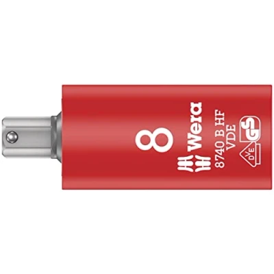 Image of Wera 8740 B Zyklop VDE Holding Function Bit Socket, 3/8&quot; Drive, in Hex Plus 8 x 59 mm, 05004903001