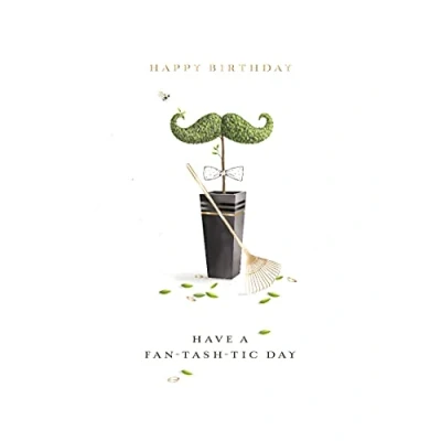 Image of Have A Fan Tash Tic Day Birthday Greeting Card Ling Gardener&#039;s Bothy Range Cards GH1089