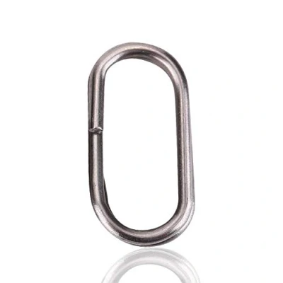 Image of VBESTLIFE Vbest life 100Pcs/Pack Stainless Steel Oval Split Rings Swivel Snap Carp Fishing Tackle Connector, Lures Tackle, Ring(10 * 19mm)