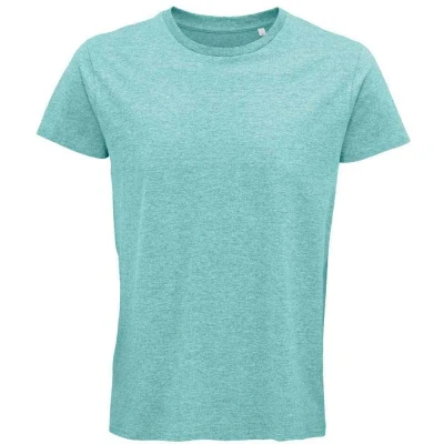 Image of SOLS Mens Crusader Heather Organic T Shirt (Light Green) Size Large