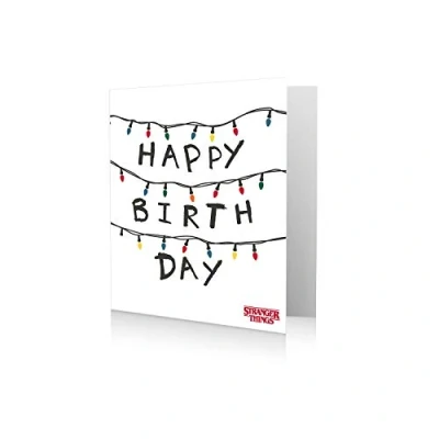 Image of Danilo Promotions Happy Birthday Card, Stranger Things Card Things, Multi, 7 x 6