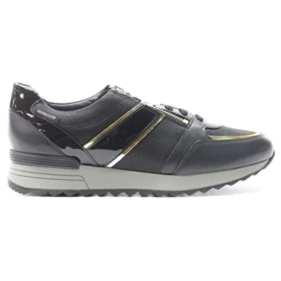 Image of Mephisto Womens Toscana Leather Textile Black Trainers 8 UK