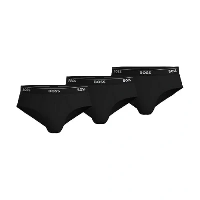 Image of BOSS Men&#039;s 3 Pack Pure Cotton Briefs, Black, S (Pack of 3)