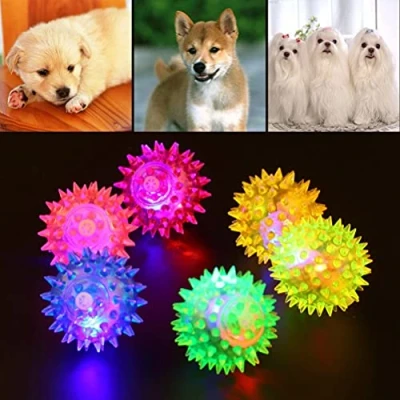 Image of Onsinic 1pc Up Dog Puppies Cat Pet Hedgehog Ball Rubber Bell Sound Funny Playing Toy for Pets Enjoyable,Random Colour