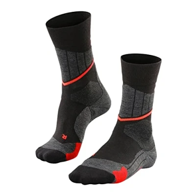 Image of FALKE Women&#039;s SC1 W SO Wool Warm Thick 1 Pair Skiing Socks, Black (Black Mix 3010), 2.5 3.5