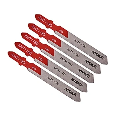 Image of Amtech M1612 5 Piece Metal Jigsaw Blade Set (AMT118G)