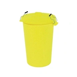 Image of Dustbin with Clip On Lid Yellow 90L 415696
