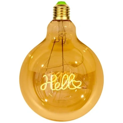Image of TIANFAN Vintage Led Bulbs Big Globe G125 4W 220/240V Alphabets Specialty Decorative Light Bulb Super Yellow Warm (Hello)