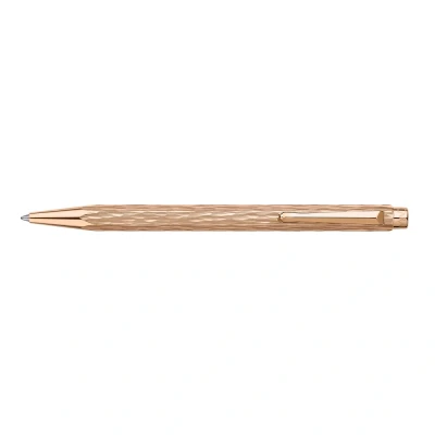 Image of Caran d&#039;Ache Ecridor Venetian Gilt Rose set Ballpoint and Leather Case