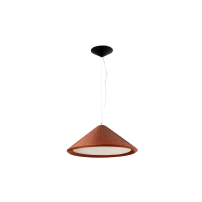 Image of Hue 3 Light Small Dome Ceiling Pendant Burgundy, E27