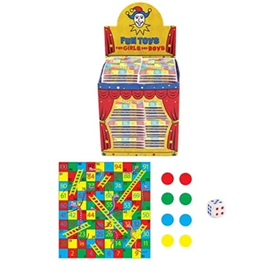 Image of HENBRANDT Paper Sheet Mini Snakes And Ladders Game 8cm / 3Inch x 6.5cm 2.5Inch