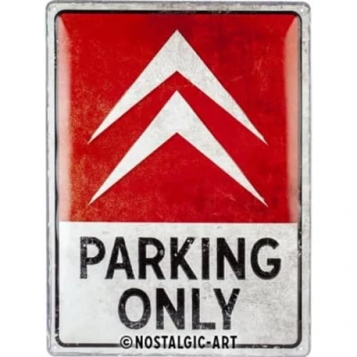 Image of Nostalgic Art Citroen Parking Only Gift Idea for Car Fans, Made of metal, Vintage Design Decoration, 30 x 40 cm