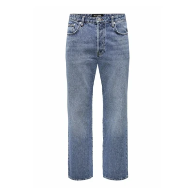 Image of Only &amp; Sons Relaxed fit jeans, Men&#039;s, Size: 33x30, Medium blue denim