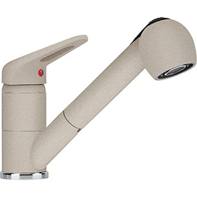 Image of Franke Kitchen Sink tap with Pull Out spout Made of Granite Prince II Nutty 115.0470.663