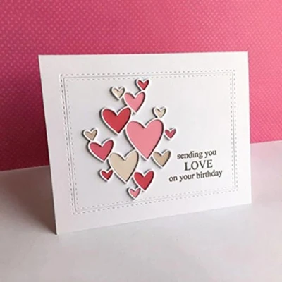 Image of Bluelans Cutting Dies Stencil Metal Mould Template for DIY Scrapbook Album Paper Card Making (Hollow Heart Dies)