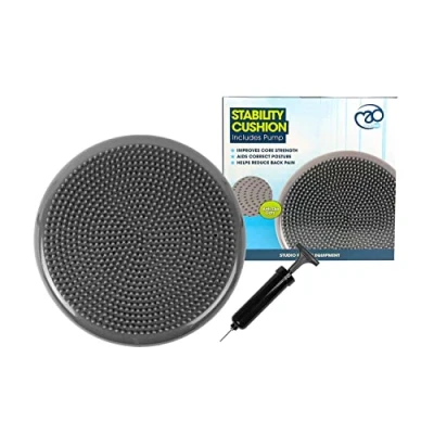 Image of Fitness Mad Stability Cushion Wobble Balance Improve Posture and Balance, 35cm / 14in Physical Therapy Relief for Back Pain Strengthens Core
