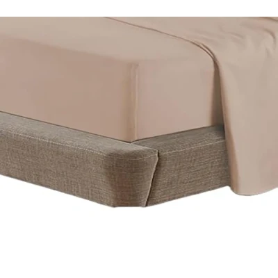 Image of Comfy Nights Extra Deep 40 cm(16&quot;) 100% Brushed Cotton Flannelette Fitted Sheet In (Latte, Single)