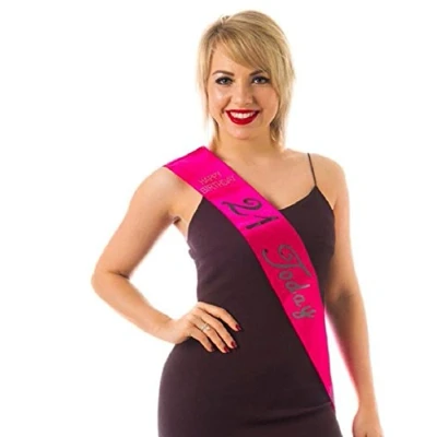 Image of Alandra Birthdays S 21 HP BIRTH Sash, Unisex Adult, Hot Pink, One Size
