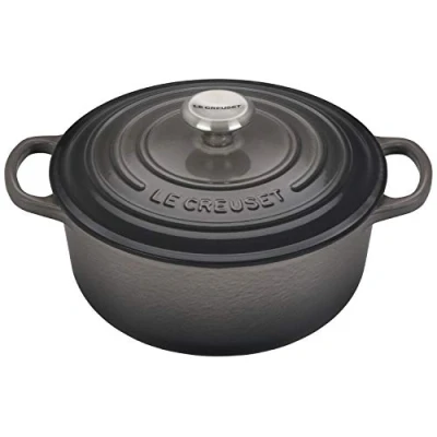 Image of Le Creuset Signature Flint Cast Iron 20cm Round Casserole