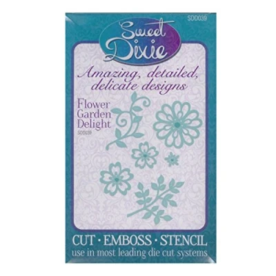 Image of Sweet Dixie SDD039 Flower Garden Delight Die, Metal, Grey, 23.3 x 13 0.8 cm