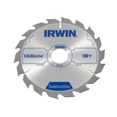 Image of Irwin Construction Circular Saw Blade 165 x 30mm 18T ATB