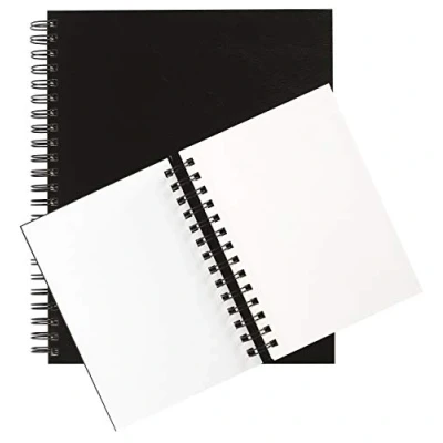 Image of Clairefontaine Ref 96662C Hard Cover Wirebound Sketch Book (100 Sheets) 12 x 18cm in Size, 90gsm Paper, Side Wirebound, Micro Perforated White Sheets