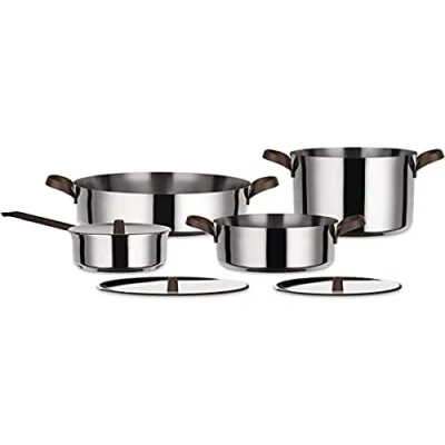 Image of Alessi Pan Set Edo PU100S7 4 Piece by Patricia Urquiola