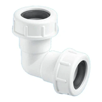 Image of McAlpine Universal Overflow Pipe Elbow Bend 19 23mm 3/4&quot; R2M