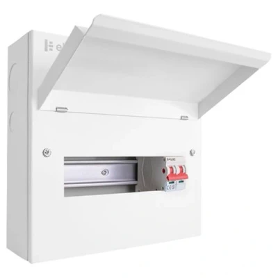 Image of Click Elucian 10 Way Metal Consumer Unit with 100A Mains Switch (8 Useable Ways)