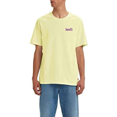 Image of Levi&#039;s Men&#039;s Ss Relaxed Fit Tee T Shirt, Core Poster Lemonade, S