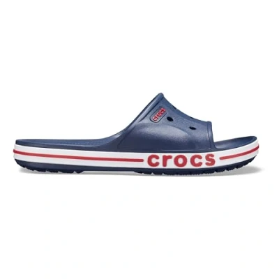 Image of Crocs Unisex Bayaband Slides, Navy Pepper, 5 UK Men/ 6 Women