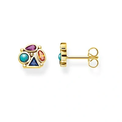 Image of Thomas Sabo Women Stud Easrrings Colourful Stones 925 Sterling Silver H2034 319 7