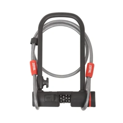 Image of ZEFAL 4944C K Traz U13 Code + Cable Lock U, Black, 115x230mm/120cm