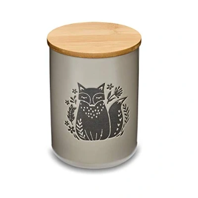 Image of Cooksmart Ceramic Coffee Canister Tea Sugar Canisters For All Type Of Kitchens And Storage Jars With Modern Designs Woodland